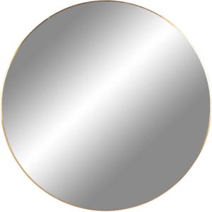 VidaXL House Nordic Jersey Mirror Spiegel Met Messing Look Frame Ø60 Cm