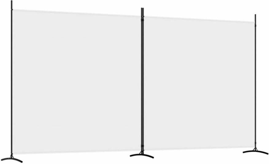 VidaXL Kamerscherm met 2 panelen 348x180 cm stof wit