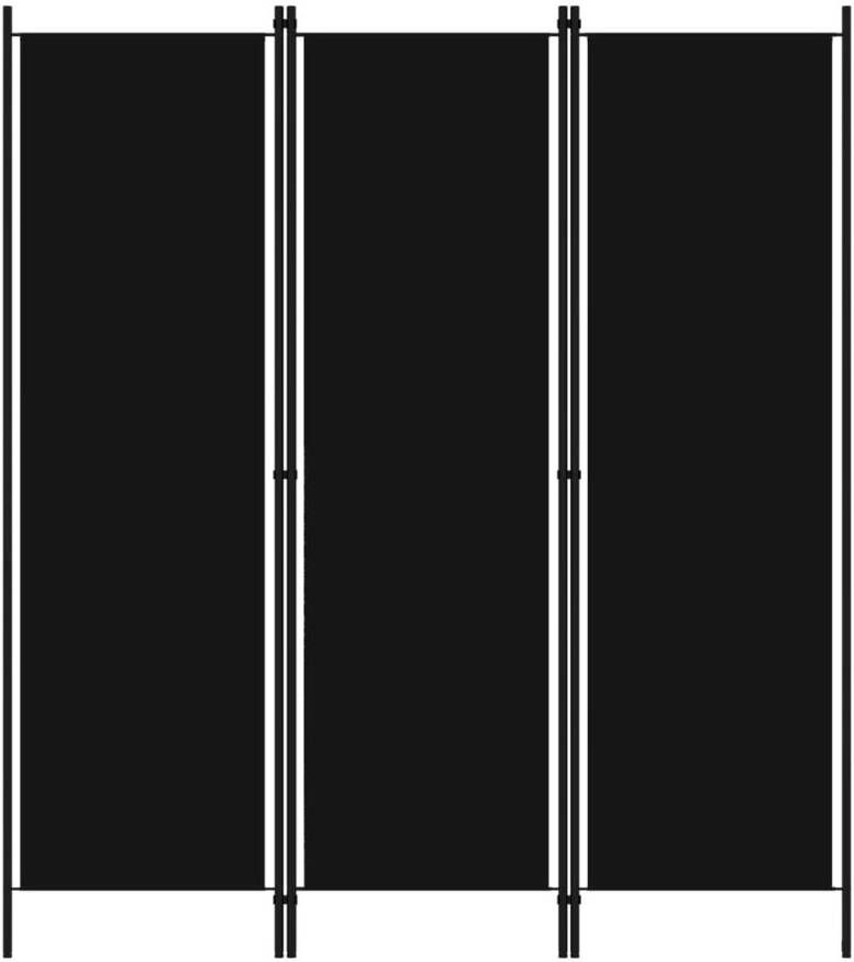 VidaXL Kamerscherm met 3 panelen 150x180 cm zwart