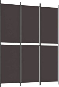 VidaXL Kamerscherm met 3 panelen 150x200 cm stof bruin