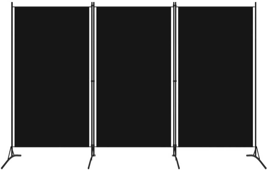 VidaXL Kamerscherm met 3 panelen 260x180 cm zwart