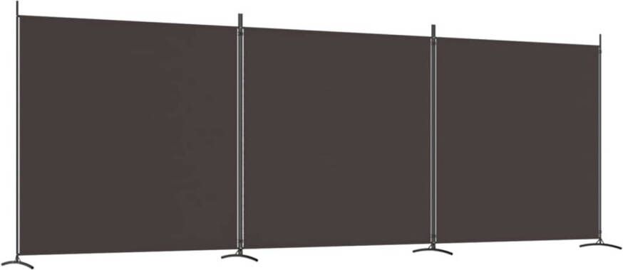 VidaXL Kamerscherm met 3 panelen 525x180 cm stof bruin