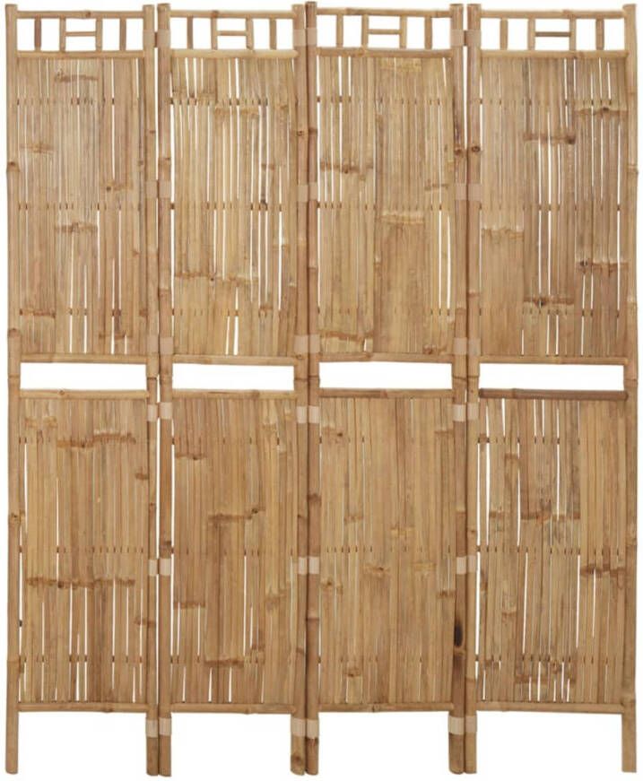 VidaXL Kamerscherm met 4 panelen 160x180 cm bamboe