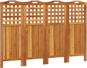 VidaXL Kamerscherm met 4 panelen 162x2x115 cm massief acaciahout