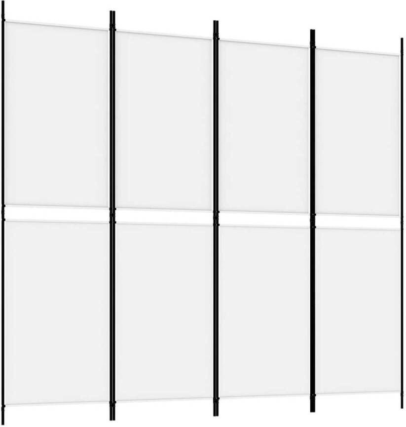 VidaXL Kamerscherm met 4 panelen 200x180 cm stof wit