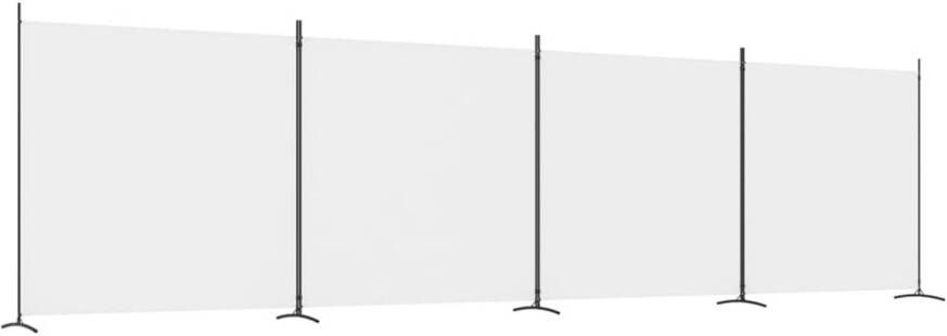 VidaXL Kamerscherm met 4 panelen 698x180 cm stof wit