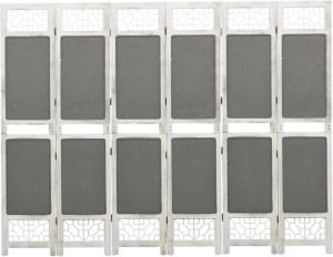 VidaXL Kamerscherm met 6 panelen 210x165 cm stof grijs