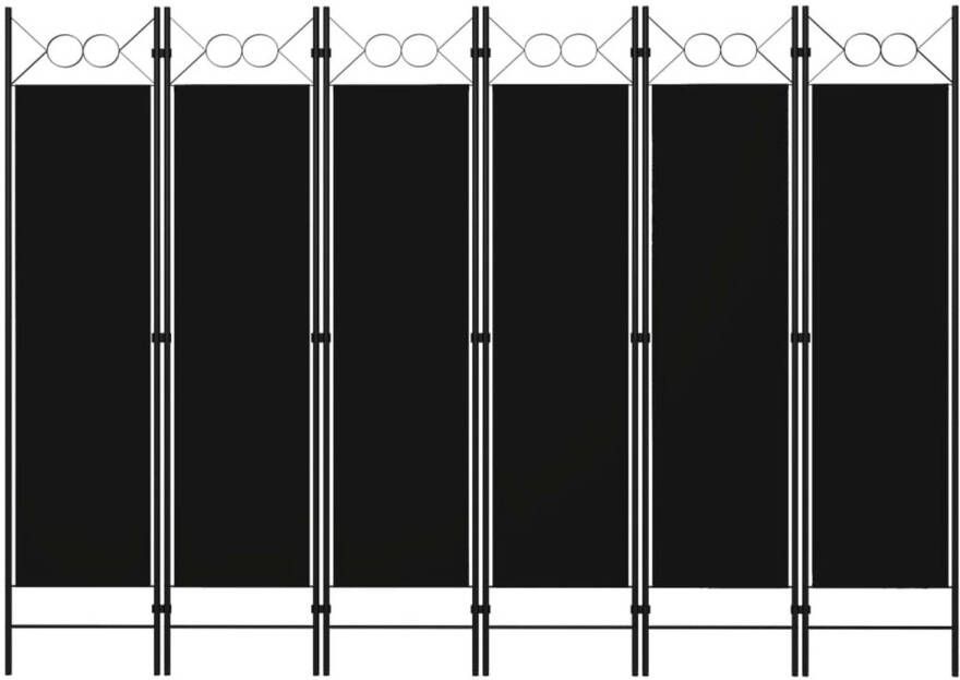 VidaXL Kamerscherm met 6 panelen 240x180 cm zwart