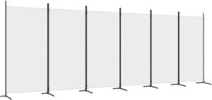VidaXL Kamerscherm met 6 panelen 520x180 cm stof wit