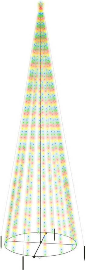 VidaXL Kegelkerstboom 1134 LED&apos;s meerkleurig 230x800 cm