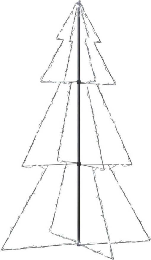 VidaXL Kegelkerstboom 240 LED&apos;s binnen en buiten 118x180 cm