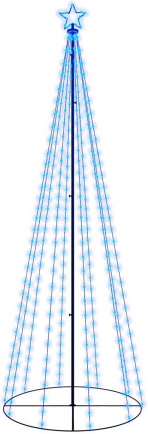 VidaXL Kegelkerstboom 310 LED&apos;s 100x300 cm blauw