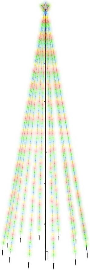 VidaXL Kerstboom met grondpin 732 LED&apos;s meerkleurig 500 cm