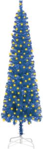 VidaXL Kerstboom Met Led&apos;s Smal 210 Cm Blauw