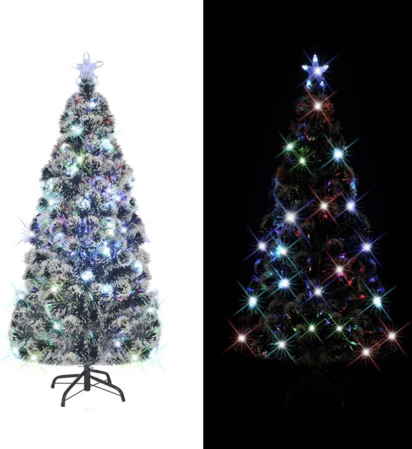 VidaXL Kerstboom met LED en standaard 210 cm glasvezel