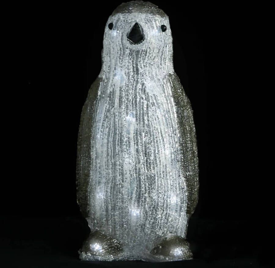 VidaXL Kerstfiguur pinguïn LED binnen en buiten 30 cm acryl