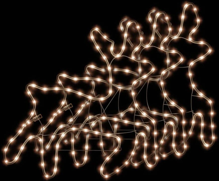 VidaXL Kerstfiguur rendier met LED&apos;s 3 st 57x55x4 5 cm warmwit