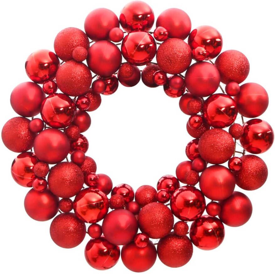 VidaXL Kerstkrans 45 cm polystyreen rood