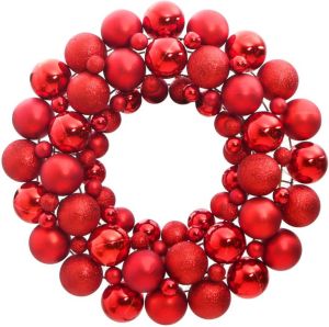 VidaXL Kerstkrans 45 cm polystyreen rood