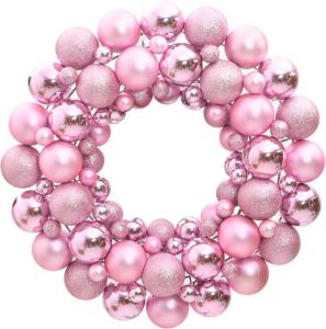 VidaXL Kerstkrans 45 cm polystyreen roze