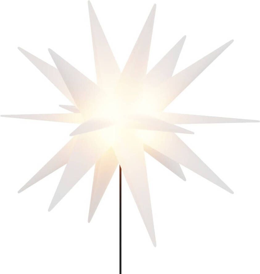 VidaXL Kerstlamp met grondpin en LED inklapbaar 57 cm wit