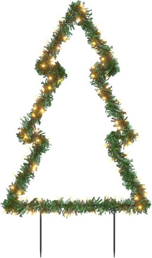 VidaXL Kerstverlichting met grondpinnen boom 115 LED&apos;s 90 cm