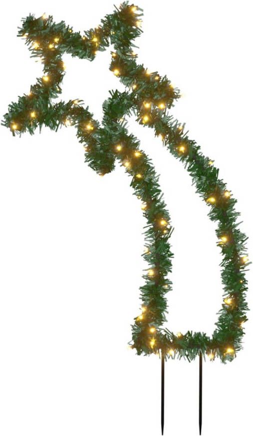 VidaXL Kerstverlichting meteoor met grondpinnen 80 LED&apos;s 62 cm