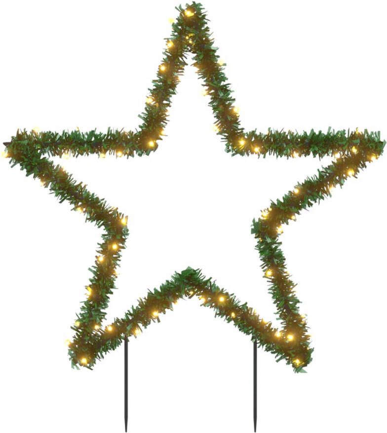 VidaXL Kerstverlichting ster met grondpinnen 80 LED&apos;s 60 cm