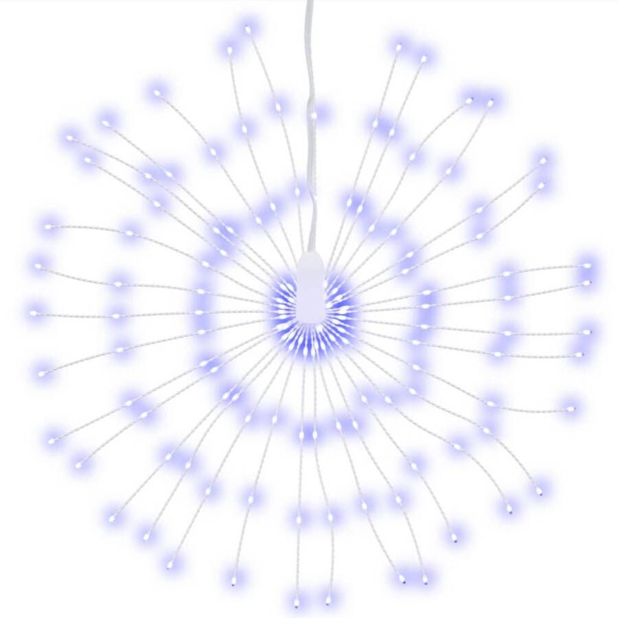 VidaXL Kerstverlichting vuurwerk 140 blauwe LED&apos;s 17 cm