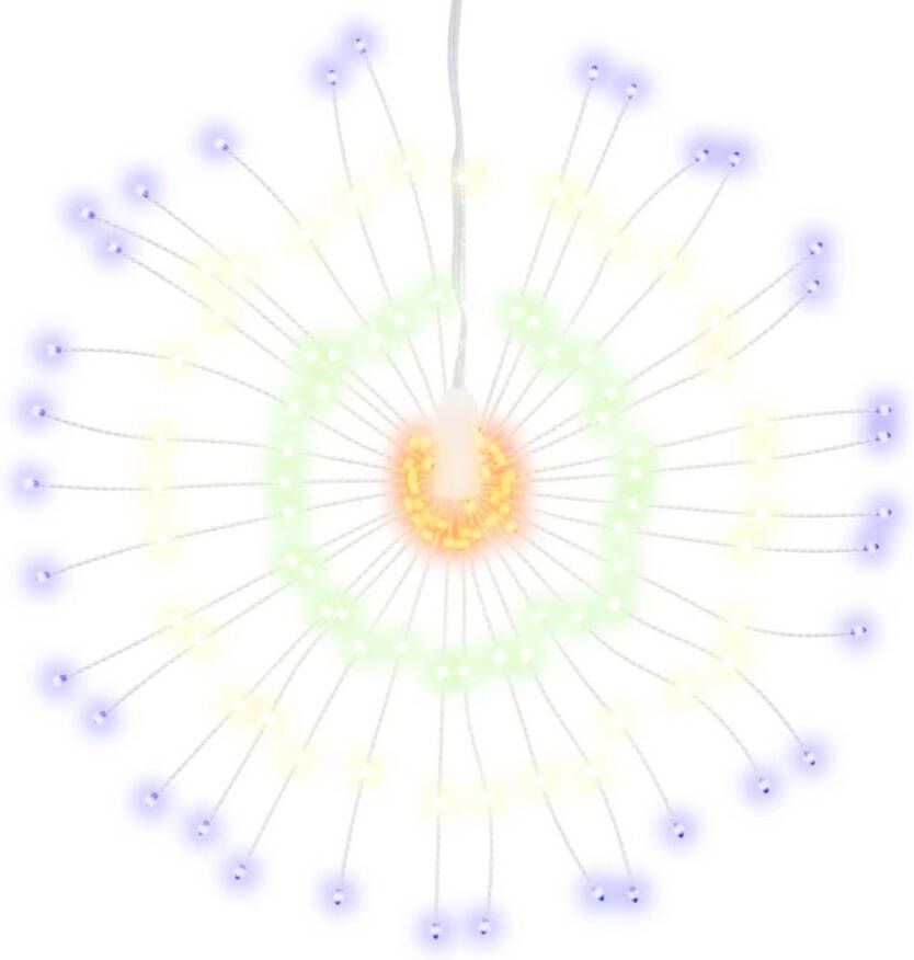 VidaXL Kerstverlichting vuurwerk 140 meerkleurige LED&apos;s 17 cm