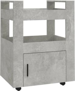 VidaXL Keukentrolley 60x45x80 cm bewerkt hout betongrijs