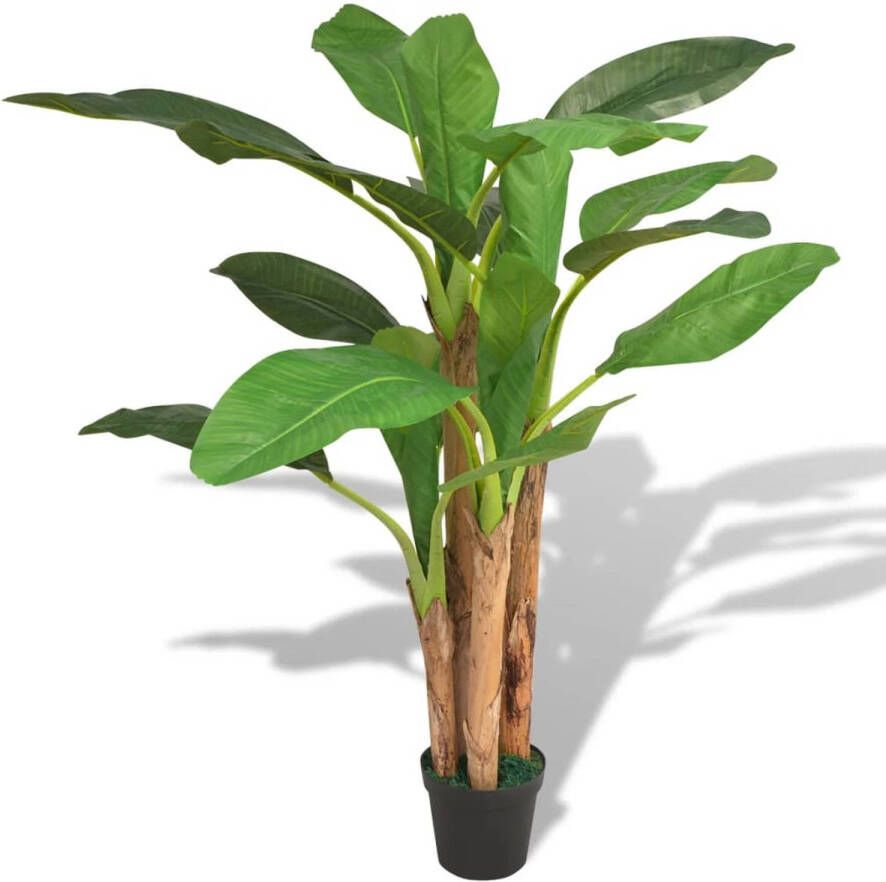 VidaXL Kunst bananenboom plant met pot 175 cm groen