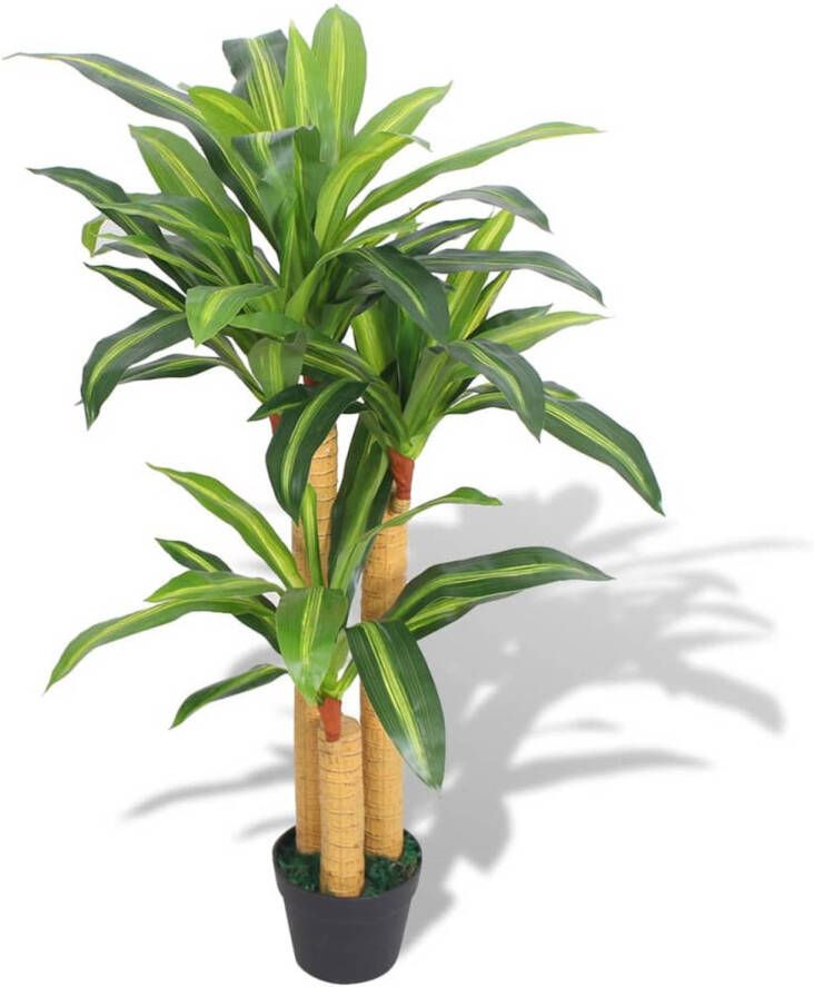 VidaXL Kunst dracena plant met pot 100 cm groen
