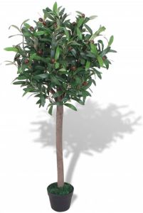 VidaXL Kunst laurierboom plant met pot 120 cm groen