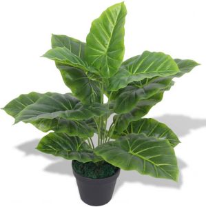 VidaXL Kunst taro plant met pot 45 cm groen