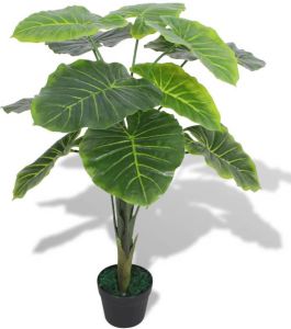 VidaXL Kunst taro plant met pot 70 cm groen
