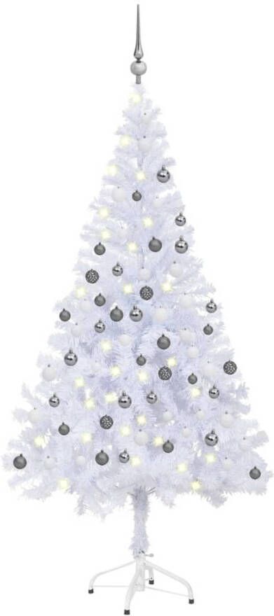 VidaXL Kunstkerstboom met LED&apos;s en kerstballen 230 takken 120 cm