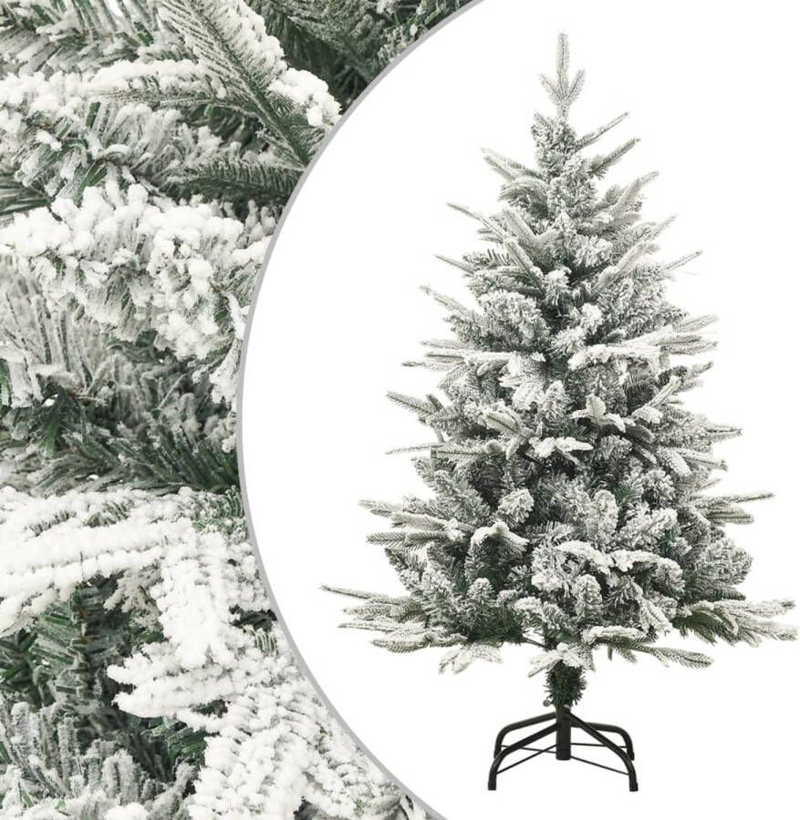 VidaXL Kunstkerstboom met sneeuw 120 cm PVC en PE groen