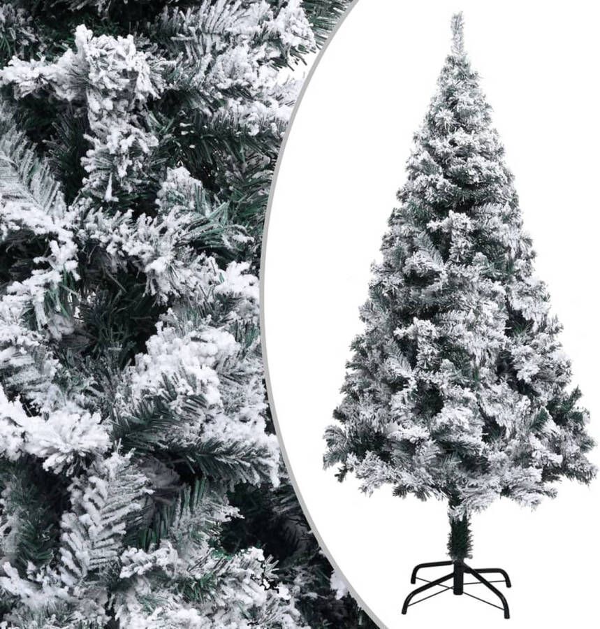 VidaXL Kunstkerstboom met sneeuw 120 cm PVC groen