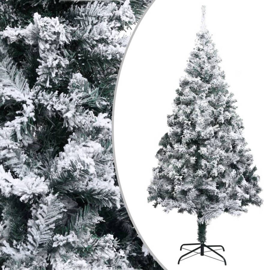 VidaXL Kunstkerstboom met sneeuw 180 cm PVC groen