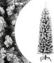 VidaXL Kunstkerstboom met sneeuwvlokken smal 120 cm PVC groen - Thumbnail 1