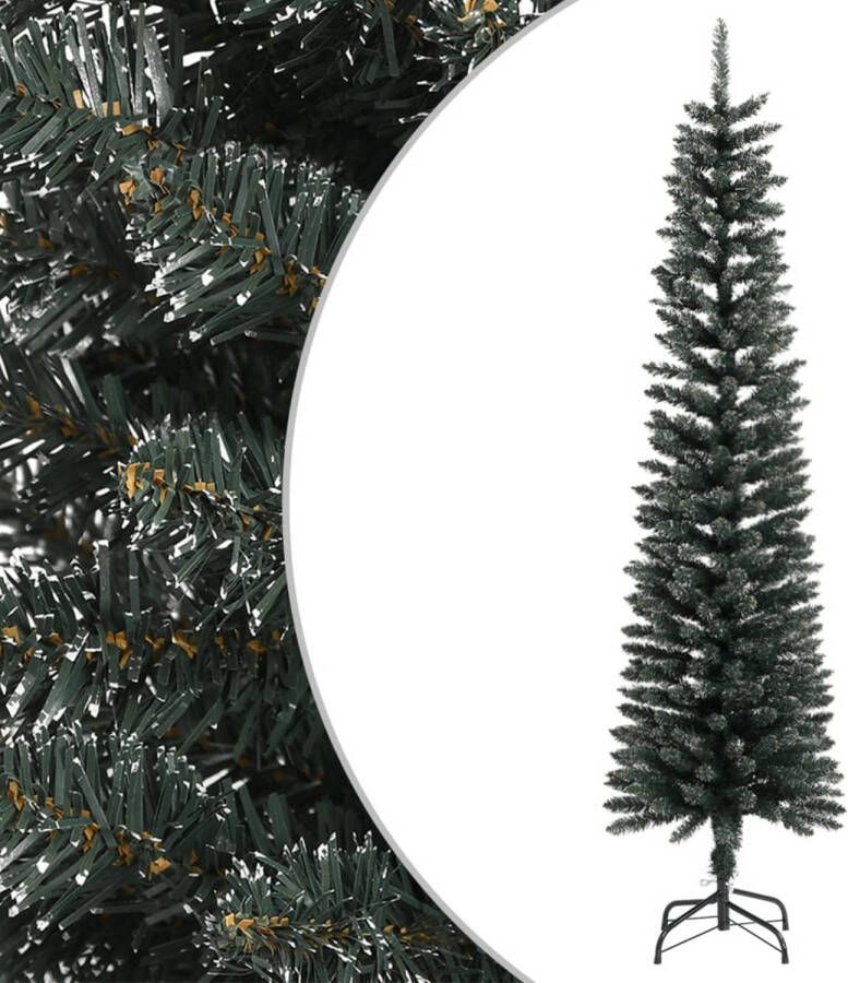 VidaXL Kunstkerstboom met standaard smal 180 cm PVC groen