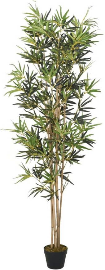 VidaXL Kunstplant bamboe 1104 bladeren 180 cm groen