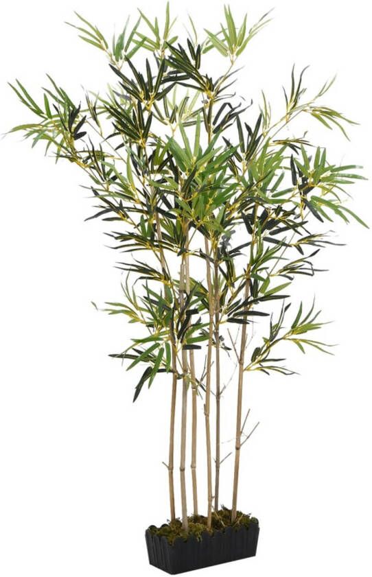 VidaXL Kunstplant bamboe 1288 bladeren 180 cm groen