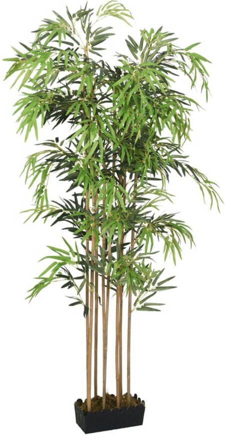 VidaXL Kunstplant bamboe 730 bladeren 120 cm groen