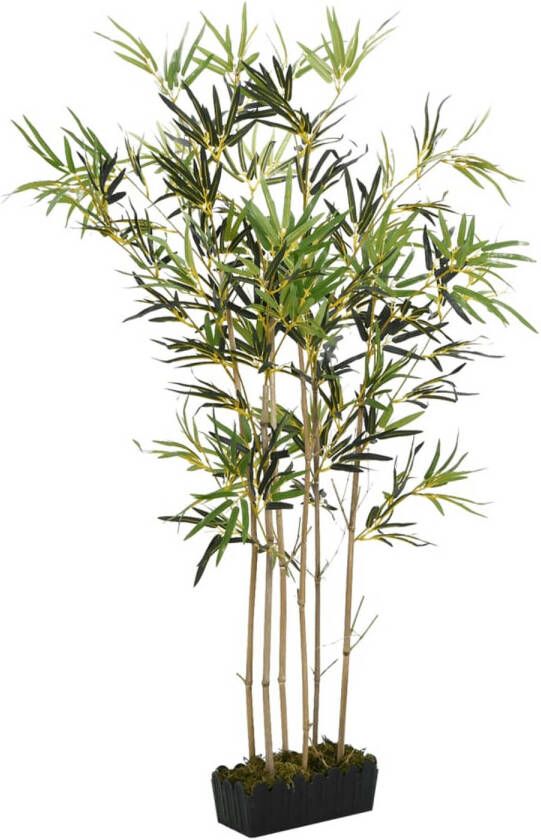 VidaXL Kunstplant bamboe 828 bladeren 150 cm groen