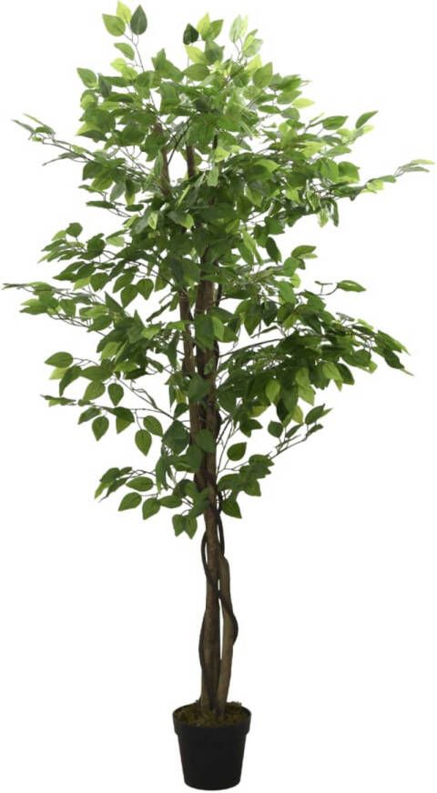 VidaXL Kunstplant ficus 630 bladeren 120 cm groen