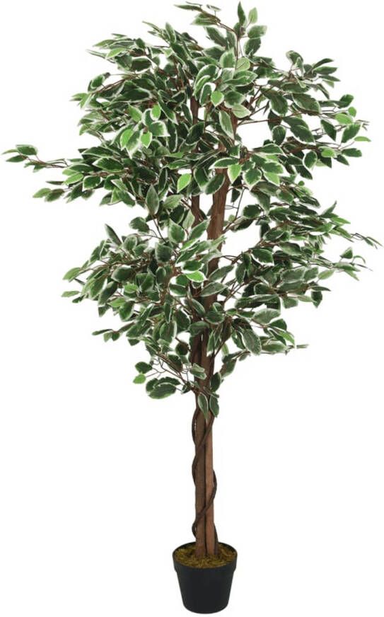 VidaXL Kunstplant ficus 756 bladeren 150 cm groen