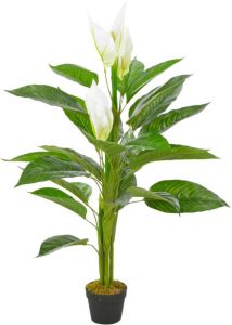 VidaXL Kunstplant met pot Anthurium 115 cm wit
