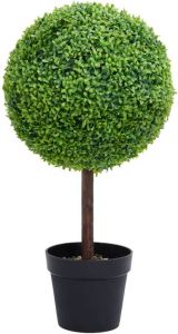VidaXL Kunstplant met pot buxus bolvorming 71 cm groen